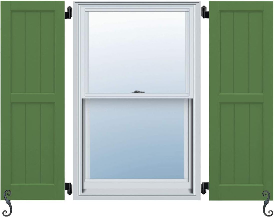 Atlantic Premium Shutters ACB417X90PN Classic Framed N, Board and Batten Shutters (Per Pair), 17