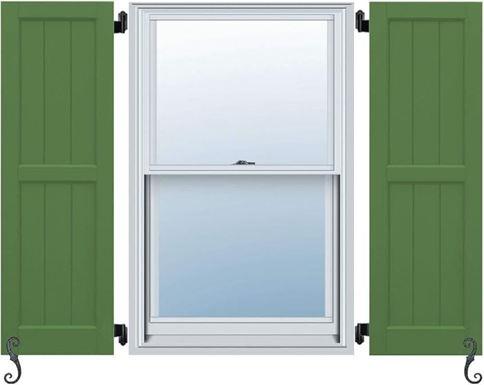 Atlantic Premium Shutters ACB417X90PN Classic Framed N, Board and Batten Shutters (Per Pair), 17