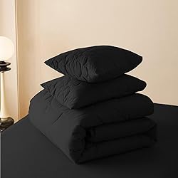 Luxlovery Black Sunflower Comforter Set King All