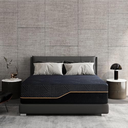 LOKOOY Colchón de Memory Foam 28cm, Colchones Matrimoniales con Gel de Enfriamiento, Colchon Firmeza Media en Caja, Alivio de Presión, Sin Fibra de Vidrio (King)