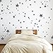 Silver Wall Decal Stars (123 Decals) | Easy to Peel Easy to Stick + Safe on Painted Walls | Removable Metallic Vinyl Star Decor | Star Sticker Large Paper Sheet Set for Nursery (Metallic Silver)