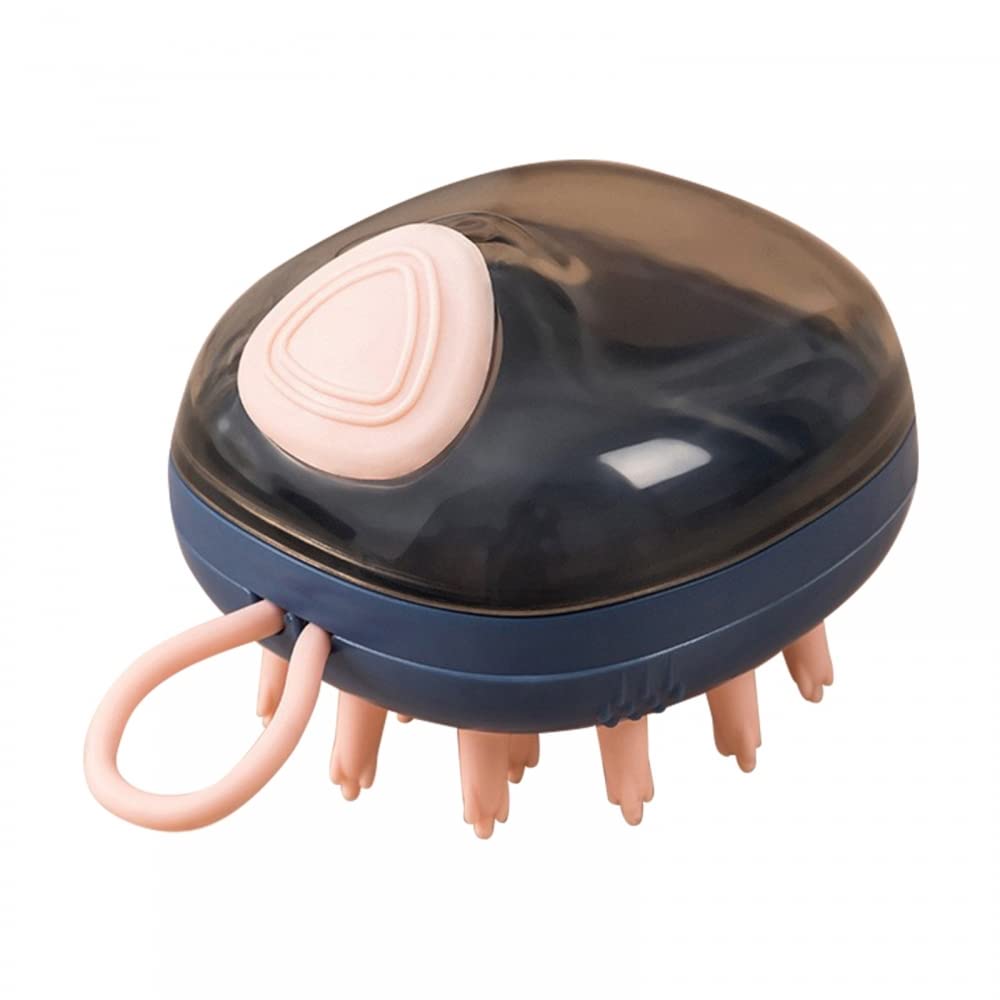 Pet Dog Bath Massage Brush Comb, Puppy Grooming Brush w/Shampoo Dispenser for Long Short Haired Dogs Cats Shower