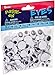Darice 200-Piece Variety Pack of Round Eyes, Black and White