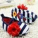 Weixinbuy Toddler Girl's Stripes Soft Elastic Party Crib Shoes