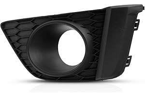 KARPARTS360 For Honda Fit Fog Light Cover 2015 2016 2017 Driver Side | Bezel | Textured Black | DOT/SAE Compliance | HO1038119 | 71108T5RA10