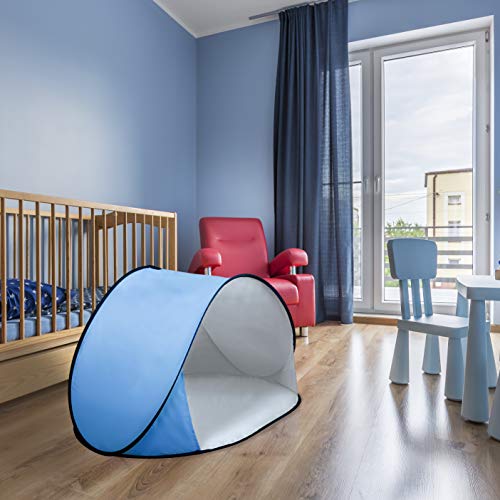 Pluto Baby Blue Beach Tent: Protect Your Kids at Any Weather. Popup SunShelter for Babies to Keep Them Away from Rain and Breeze at The Park, Beach and Garden. Includes Coloring Book. - Thumbnail 7