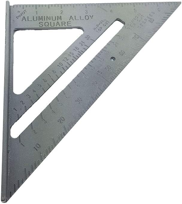 WAFJAMF Aluminum alloy thickened square, woodworking measuring square, 7 inches