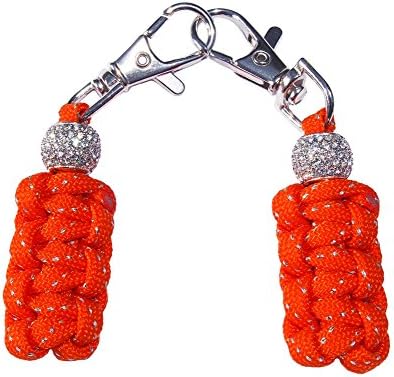 Paracord Zipper Pulls [2-Pack], Originality Accessories Zip Fixer ( Metal Hook Thin Enough To Attach To Almost Any Zipper ) - Orange