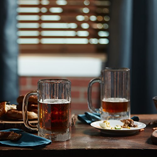 Libbey Heidelberg Glass Beer Mugs, 16ounce, Set of 4 GearsHome