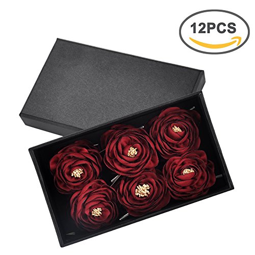 Ysucau handcrafted lapel pins flower, boutonniere set f…