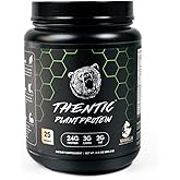 THENTIC Plant Based Protein Powder - Non Dairy Vegan Protein, Zero Artificial Ingredients, Soy&Gluten Free,No Added Sugar, 5.8g BCAA,Digestive Enzymes,Organic Superfoods.25 Servings (Vanilla) 1.9 lb