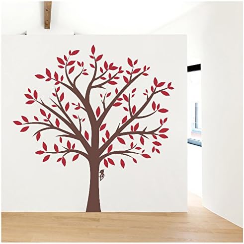 WallumsWallDecor "Large Family Tree" Wall Decal, Brown/Red