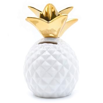 Pineapple Coin Piggy Bank Decorative Ceramic Pineapples Shaped