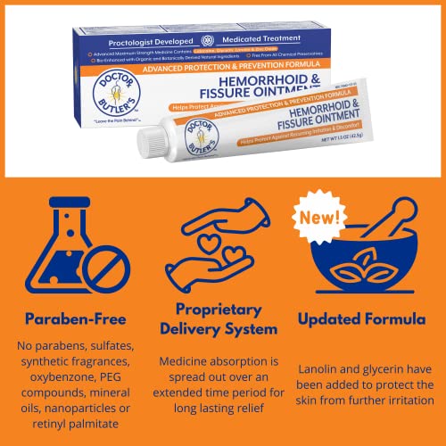 Doctor Butler's Advanced Hemorrhoid & Fissure Ointment Lidocaine