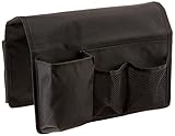 TravelWell Arm Chair Sofa Caddy -TV Remote Control, Tools Holder Organizer, Black