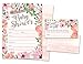 Baby Shower Invitations and Diaper Raffle Tickets. Set of 25 Pink Floral Fill In The Blank Style Cards, Envelopes, and Raffle Tickets.
