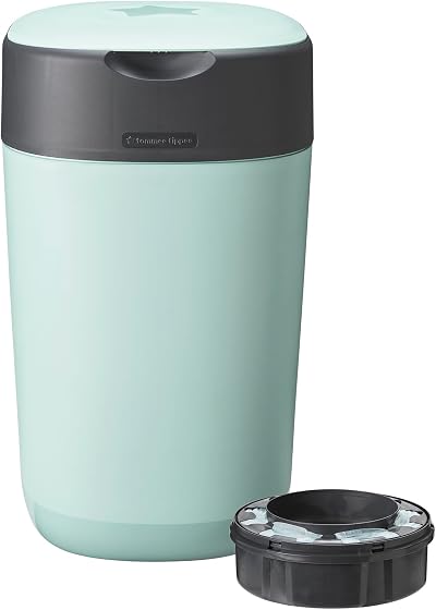 Tommee Tippee Twist and Click Nappy Bin with Refill Cassette Green