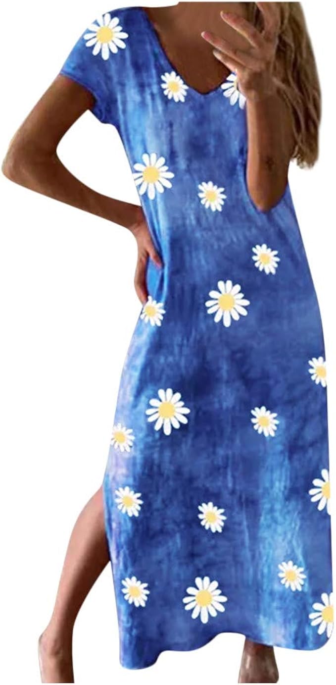 short sleeve maxi dress uk