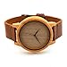 Cool Bamboo Wood Watch By Bobo Bird With Leather Band Strap And 40 mm Face