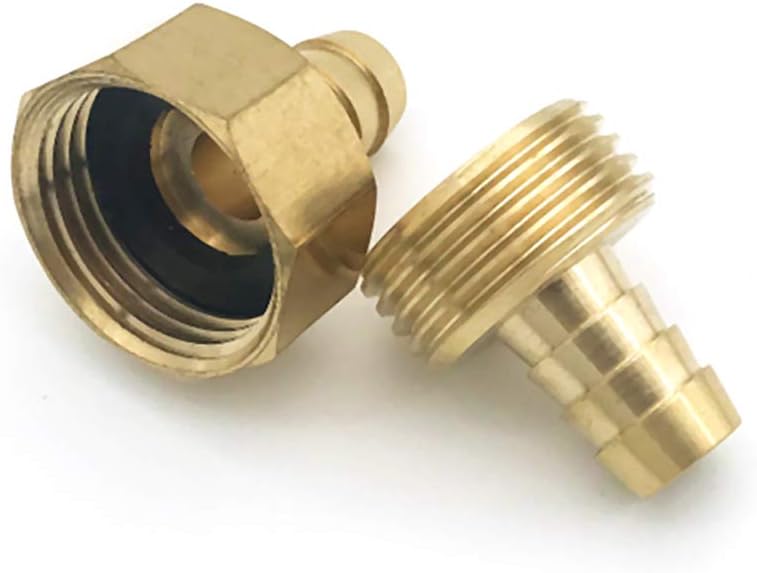 wowoda 3 Sets 1/2" Brass Garden Hose Mender End Repair Connector, Female and Male Hose Connector with Stainless Clamps: Home & Kitchen