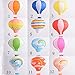 Joinwin 12 Inch Hanging Wedding Rainbow Hot Air Balloon Paper Lantern Party Decorations, Pack of 5 Pieces (Pure White)