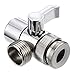 Sumnacon Sink Valve Diverter Faucet Splitter,1/2-Inch IPS Faucet Diverter Valves for Kitchen Bathroom Sink Faucet Replacement Part,Faucet Connector for Hose Adapter, Polished Chrome