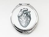 round Anatomy Heart Compact Mirror doctor nurse physician medical school graduation