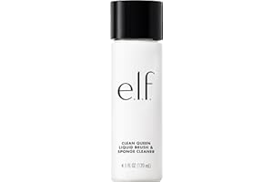 e.l.f. Clean Queen Liquid Brush & Sponge Cleaner, Gentle Foaming Cleaner For Removing Leftover Makeup, Dirt & Grime, Vegan & 