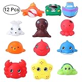 TOYMYTOY Little Squirts Fun Bath Toys|Sea Animals Bath Toys|Safe for Kids|12 PCS