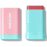 SHEGLAM Glass Glow Blush Stick Cream for Cheek and Lip, Waterproof Hydrating Tinted Solid Moisturizer Blendable Natural Grow 