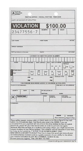 1 Dozen Gag Parking Tickets - Fake - Pranks - Practical Joke