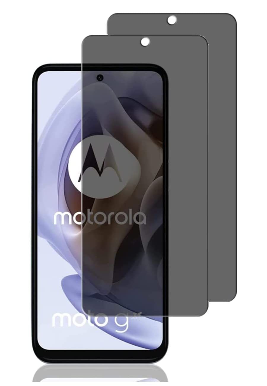 Sewutoyu [2 Pack] Privacy Screen Protector Compatible with Motorola Moto G13/G23/G53, Privacy Tempered Glass Screen Protector, Anti-Peep 9H Hardness Tempered Glass, Anti-Spy Privacy Protector Film