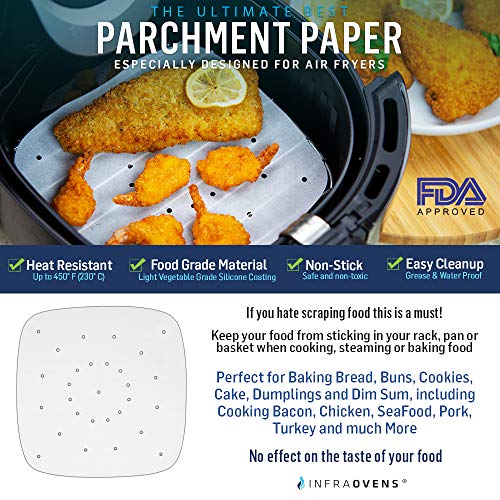 Air Fryer Parchment Paper Compatible with Philips Viva, NuWave Brio 3