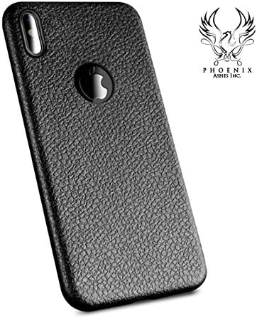 The Best seller iPhone X leather case, Anti-Slip Lychee Grain Leather Pattern Flexible TPU Silicone Slim Protective Back Cover Case For iPhone X,10, Ultra thin leather Case, New, Protector (Black)