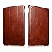 icarercase Vintage Series Leather Folio Flip Magnetic Latch Kickstand Case for Apple iPad Air 2/ iPad 6 - Brown