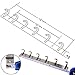 WEBI SUS 304 Coat Bath Towel Hook Rail Bar with 6 Hooks, for Bedroom, Bathroom