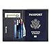 SimpacX Fabric Passport Holder Wallet Cover Case RFID Blocking Travel Wallet (black) primary
