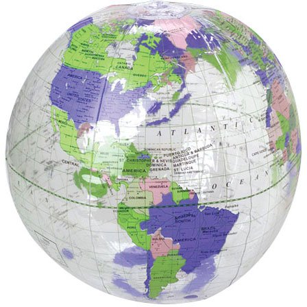US Toy - Inflatable Clear Globe Beach Ball, Size 11