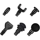 EDNEY 6 Pack Replaceable Massage Gun Heads, 18.6 mm (0.73 in) Outer Dia. | Muscle Massager Gun Accessories, Assorted Functions, NOT Universal for all Massage Gun