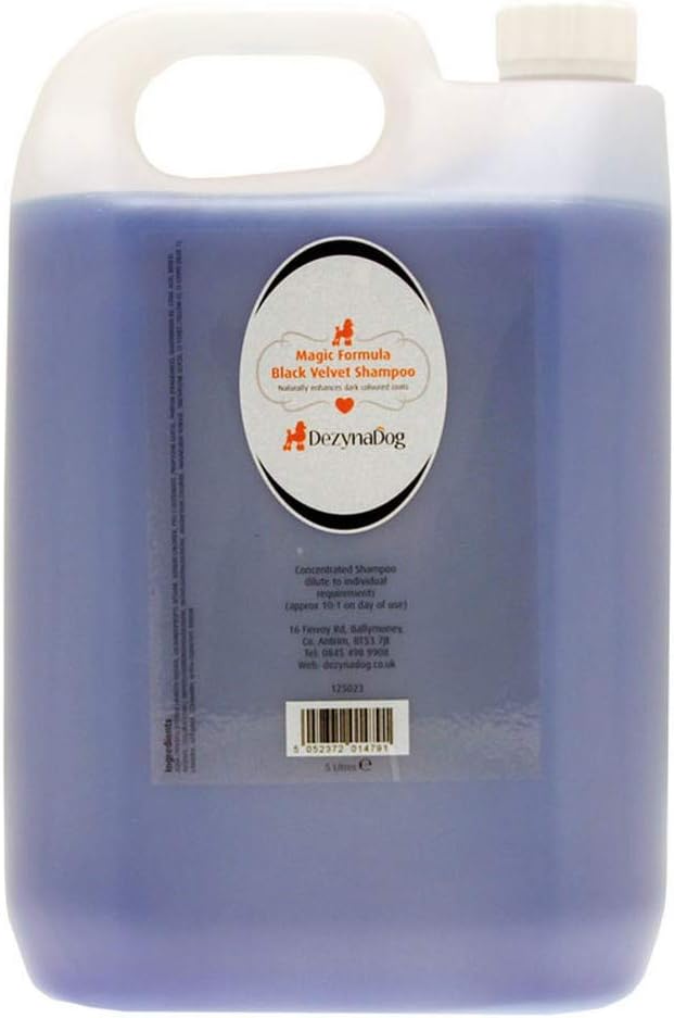 DezynaDog Magic Formula Black Velvet Dog Shampoo, Colour Enhancing Shampoo for Dark Coats, Dog Shampoo for Smelly Dogs