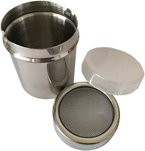 Otedes Stainless Steel Chocolate Shaker Flour Powder Icing Sugar Coffee Sifter + Lid