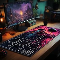 EDGFRTOIO Playmat with Zones for MTG Card Game