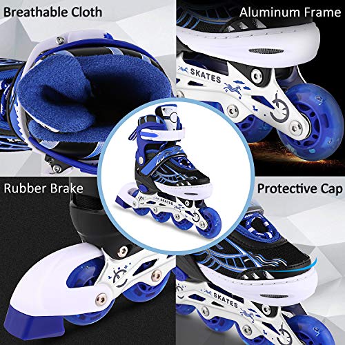 Boys Inline Skates Adjustable Size Blade Skate Kids Women Size 14