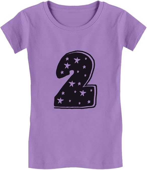 I'm 2 Two Years Old Cute Birthday Gift Idea Toddler/Kids Girls' Fitted