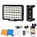 LED Video Light Commlite CM-L50 Dimmable 50 LED Ultra High Power Panel video light Portable Multi-functional Mini for Micro Camera Sony Camera and smartphone(Black)