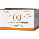 100 Essential German Phrases Flash Cards for Adults - Learn German Phrases for Beginners with Durable & Portable Flashcards- German Flashcards Simple Phrases