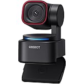 OBSBOT Tiny 3 Lite AI-Powered Spatial Audio 4K Webcam - Compact AI Tracking PTZ Camera with 1/2" Sensor, Tri-Mic, Voice Contr