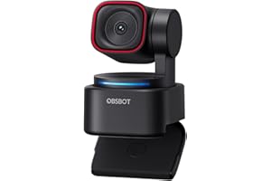 OBSBOT Tiny 3 Lite AI-Powered Spatial Audio 4K Webcam - Compact AI Tracking PTZ Camera with 1/2" Sensor, Tri-Mic, Voice Contr