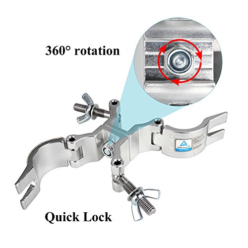 mountain ark 5 Pack DJ Truss Swivel Clamp And Turn As Needed Two 360 Degree Clamps fit Pipe 32-35mm F24