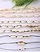 FUTTMI 9 Pieces Natural Shell Chokers Necklace Handmade Shell Pearl Beach Choker Jewelry for Womens